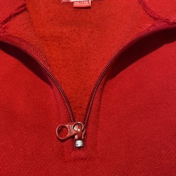 Roots Vtg Canadian Team 2004 Athens Olympic Half Zip Sweatshirt Red White Sz XXL - Picture 5 of 12